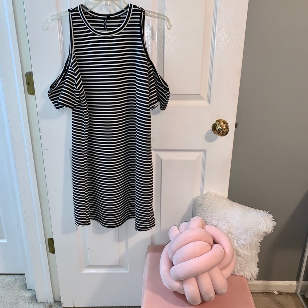 Heartsoul Black and White Striped Dress